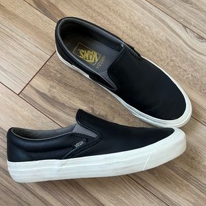 Black leather Vans for Aritzia